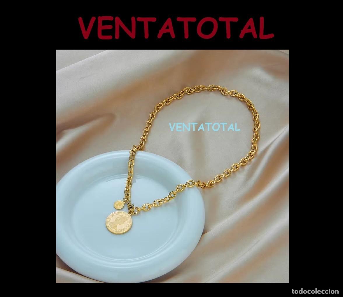 Joyeria: LUJOSA CADENA CON TIPO MONEDAS ES DE ORO DE 22 KILATES LAMINADO MIDE 53 CM X 0,7 CM Y PESA 43 GRAMOS