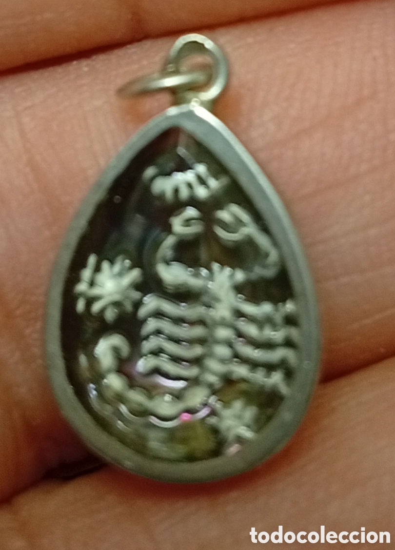Joyeria: Escorpio antiguo peque&ntilde;o colgante de plata
