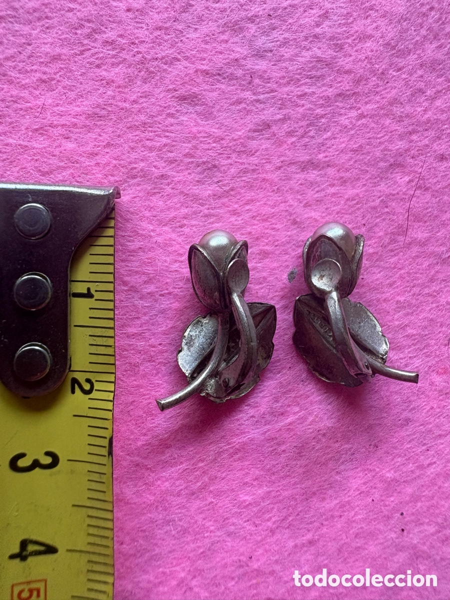 Joyeria: Pendientes Art Deco en flor y hojas (A1) - Foto 2