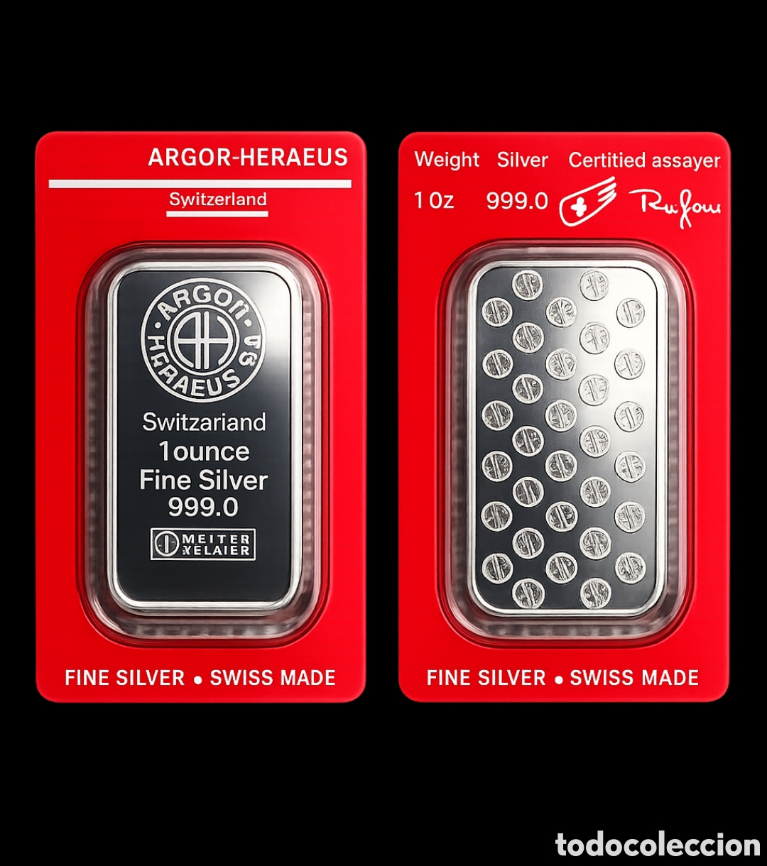 Joyeria: Lingote onza plata pura Suiza 999