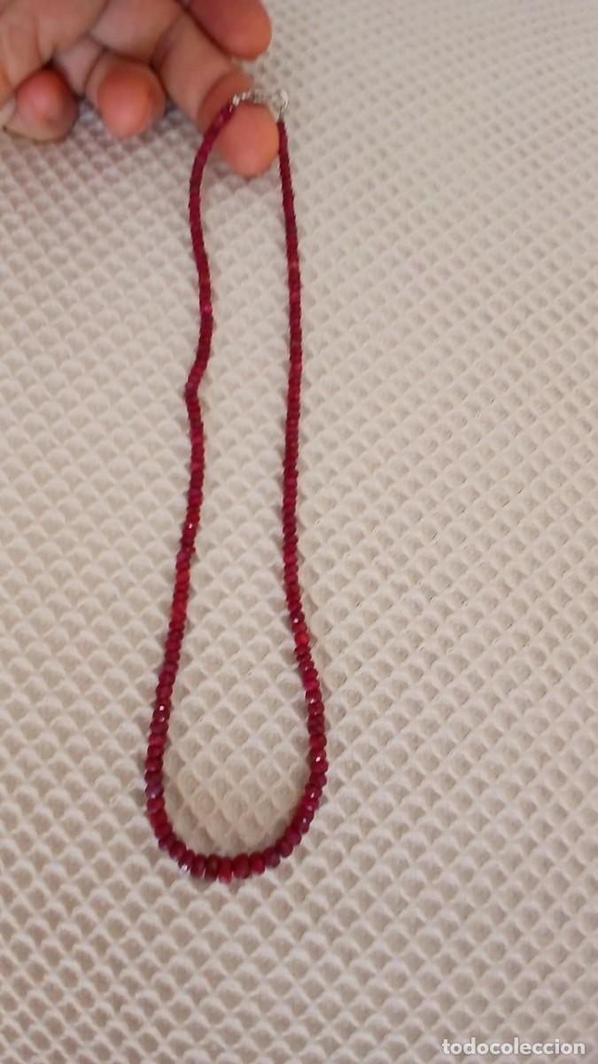Joyeria: Collar de rub&iacute;s de Birmania con broche plata de ley
