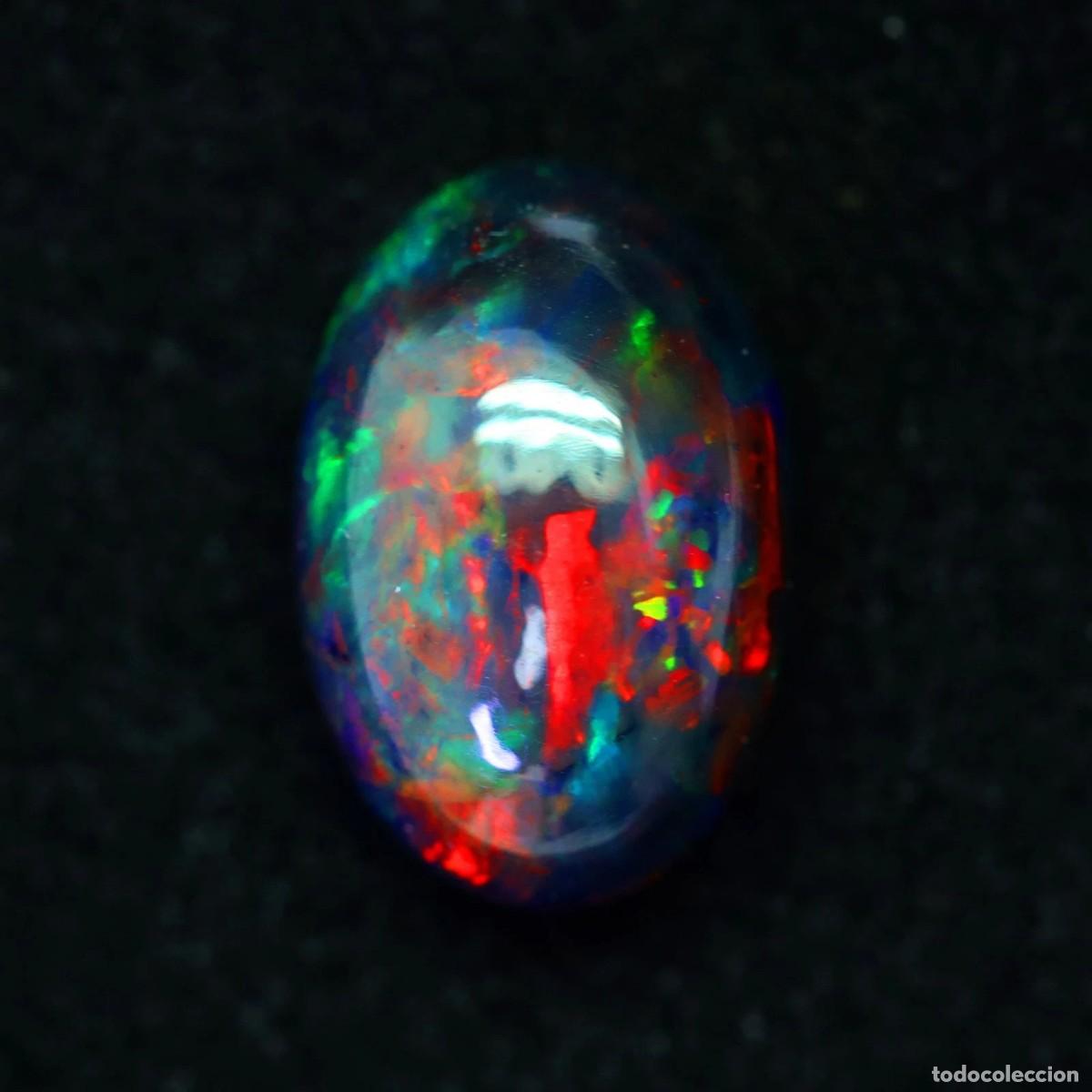 Joyeria: 7.45 CT &Oacute;palo Welo Negro Et&iacute;ope. Multicolor