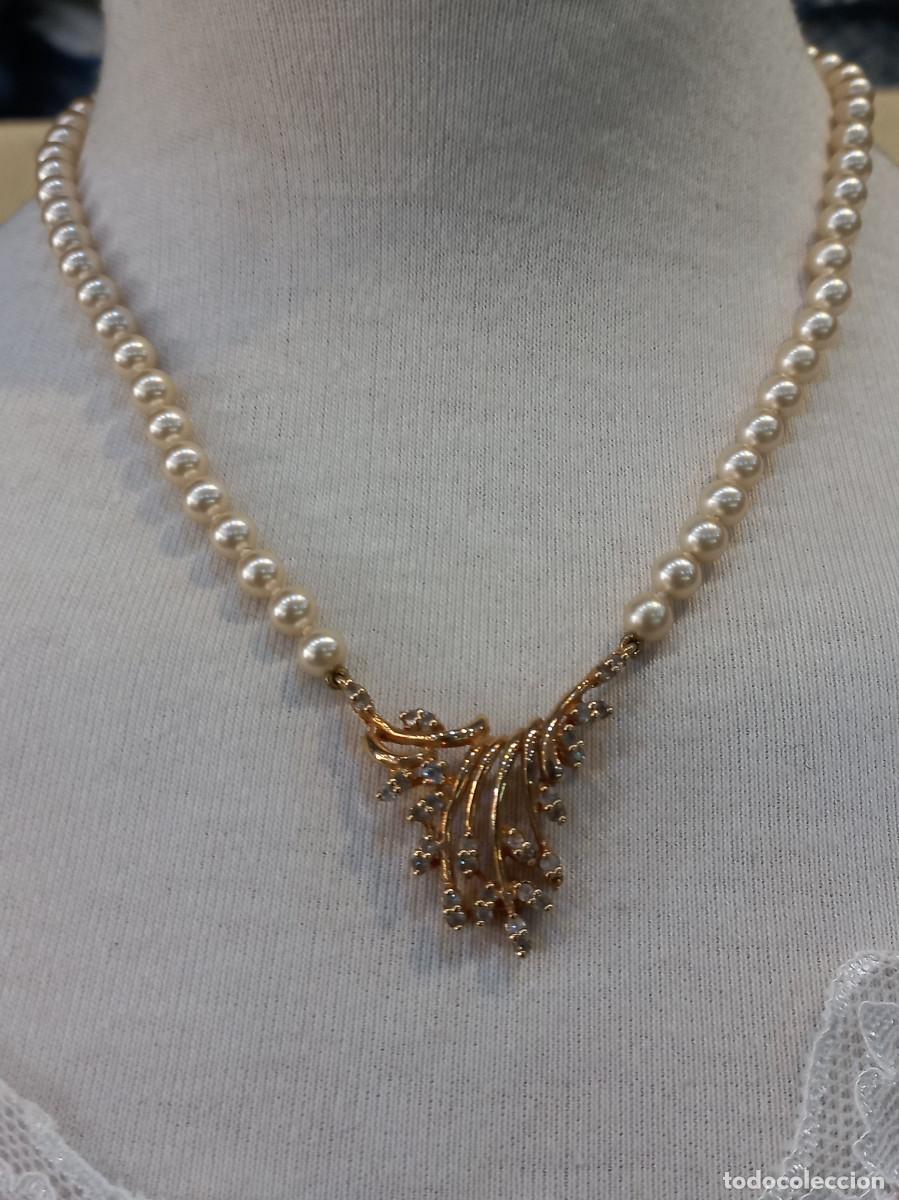 Joyeria: COLLAR PERLAS con CENTRO PALMA Y PENDIENTES - Foto 3