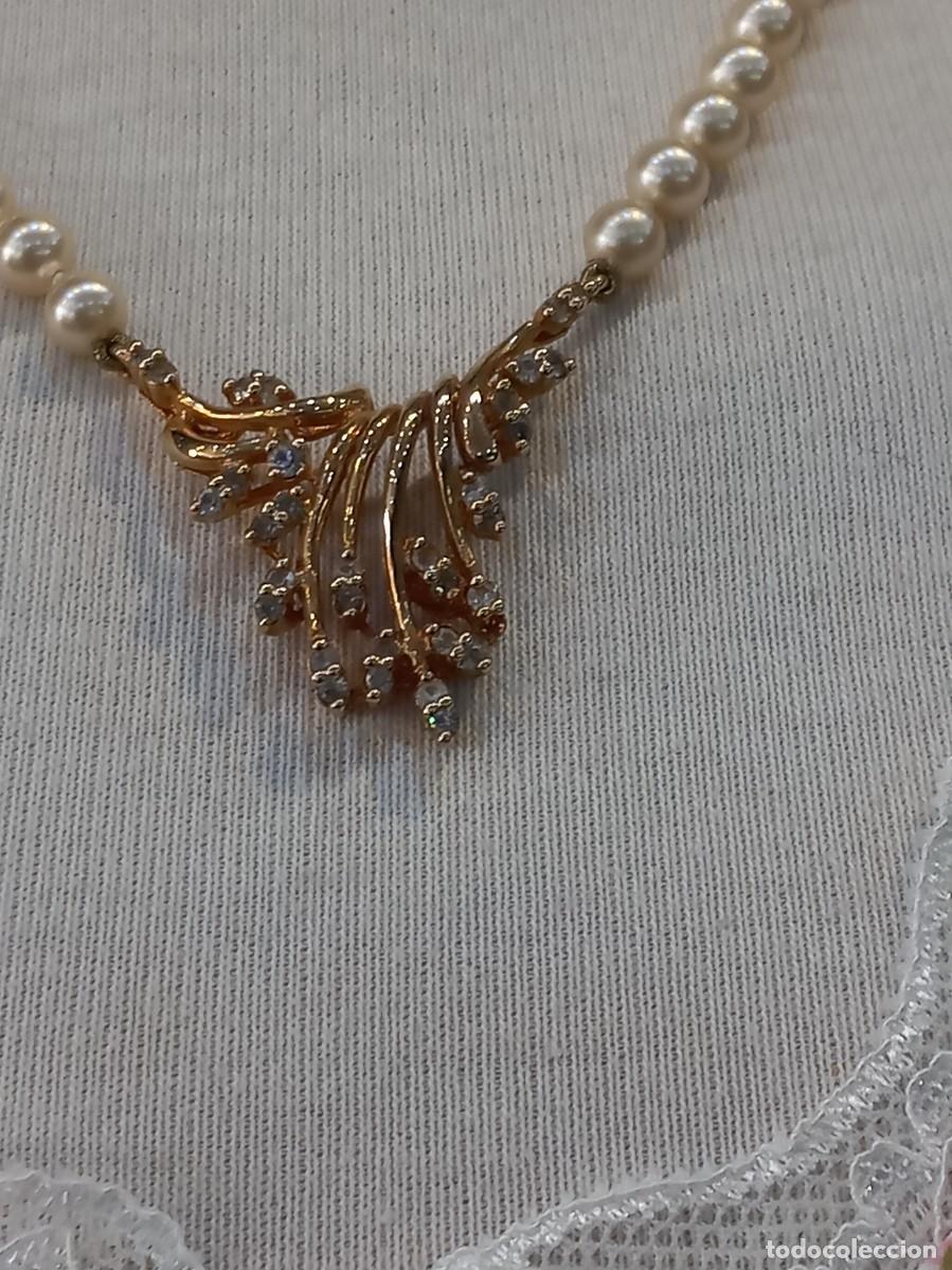 Joyeria: COLLAR PERLAS con CENTRO PALMA Y PENDIENTES - Foto 4