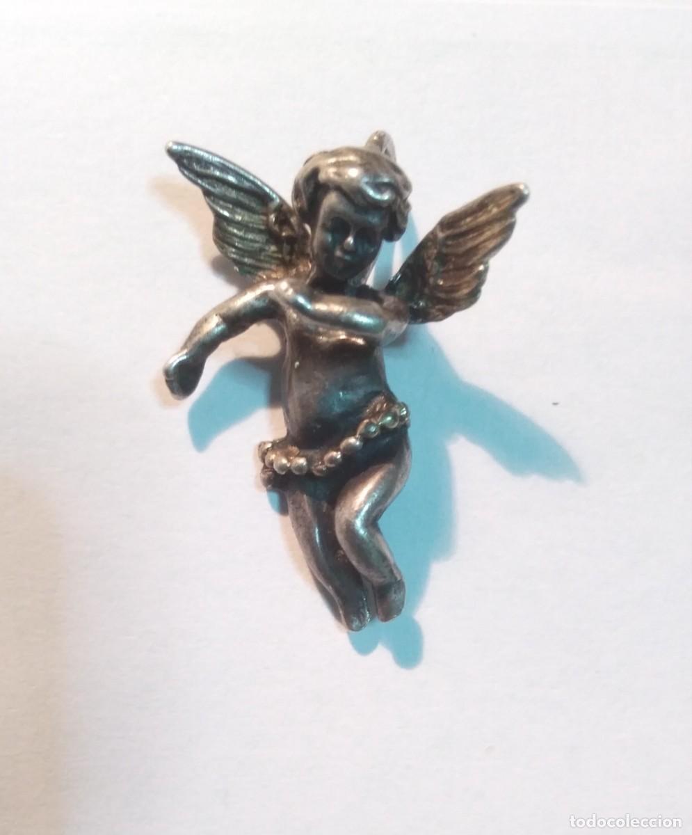 Joyeria: Colgante en plata de ley dorada Angel o Querub&iacute;n