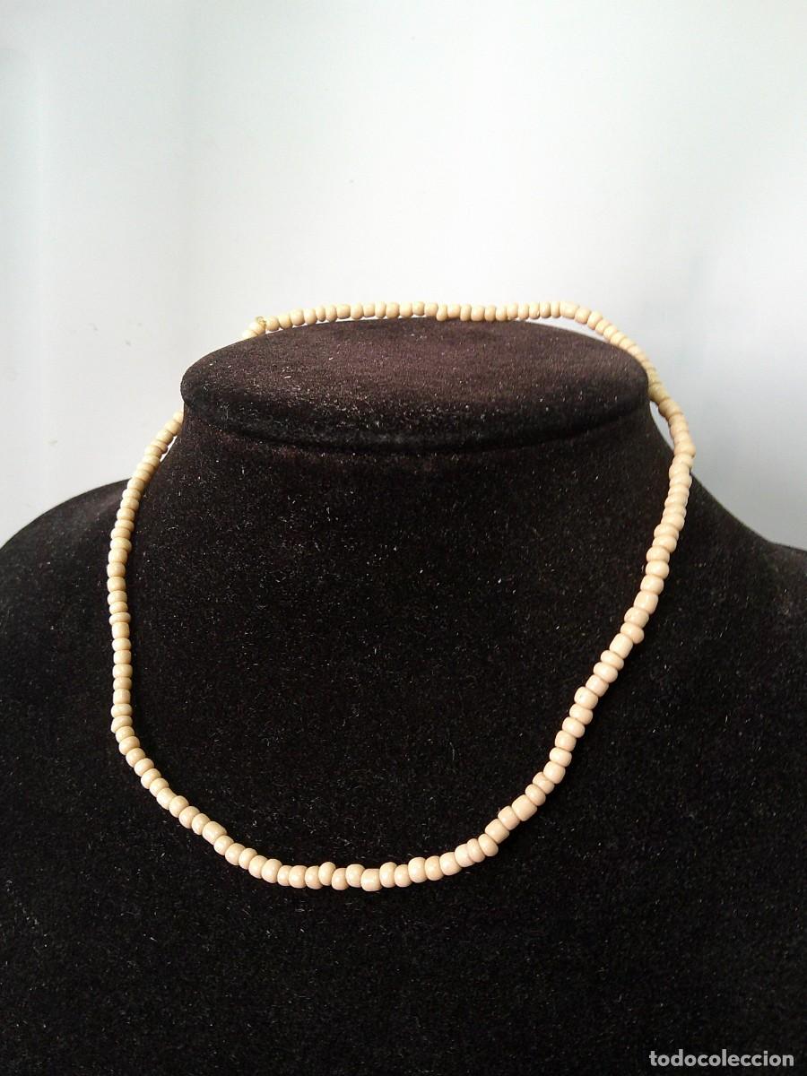 Joyeria: &iexcl;&iexcl; COLLAR Minimalista .: ANTIGUO -MARFIL. (Cuentas) Circa- S XIX. !! C-6.