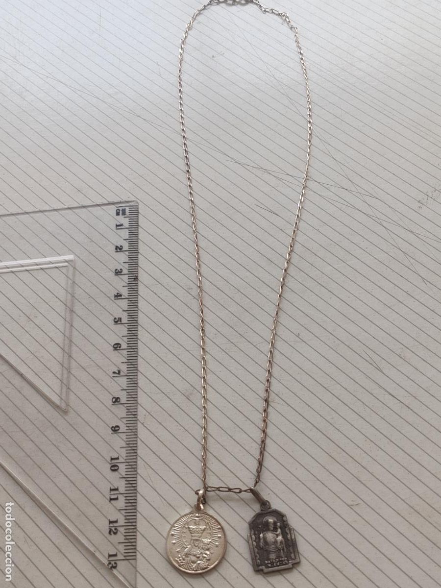 Joyeria: Cadena de plata contrastada de 925 con colgantes de plata. Virgen de Xativa, J&aacute;tiva y san Jos&eacute;