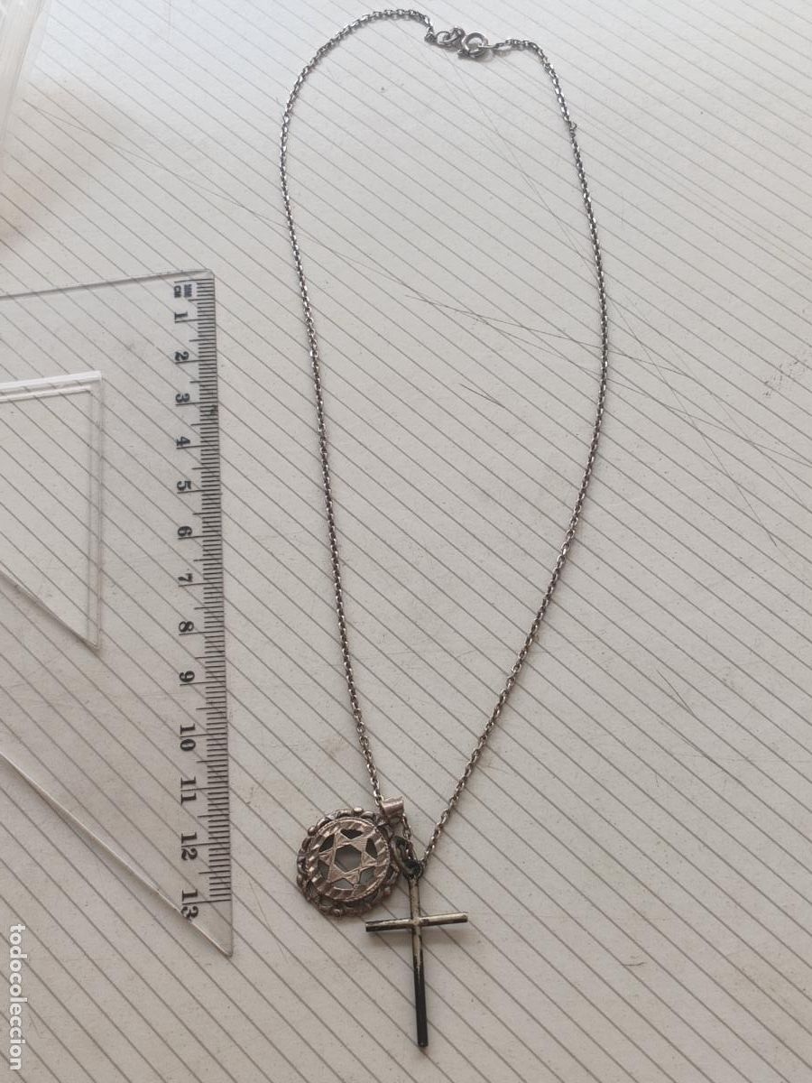 Joyeria: Cadena de plata contrastada de 925 con colgantes de plata