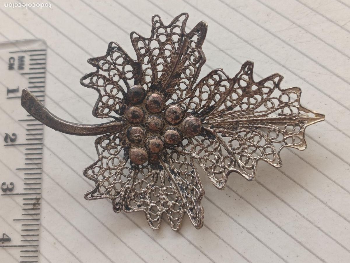 Joyeria: Broche de plata antiguo