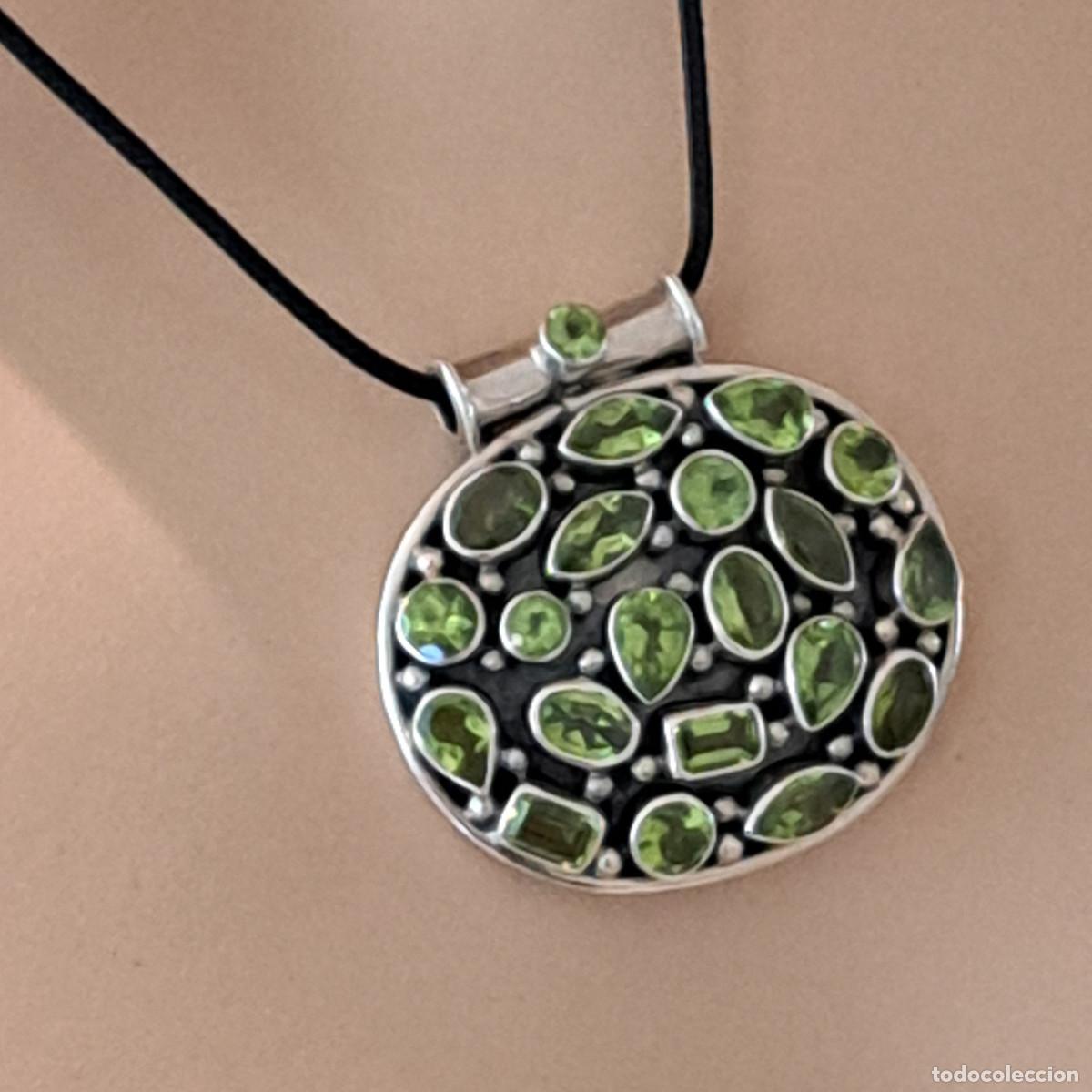 Joyeria: COLGANTE DE PLATA 925 CON GEMAS DE PERIDOTO FACETADO - ESTILO BOHEMIO / EX&Oacute;TICO - ARTESANAL