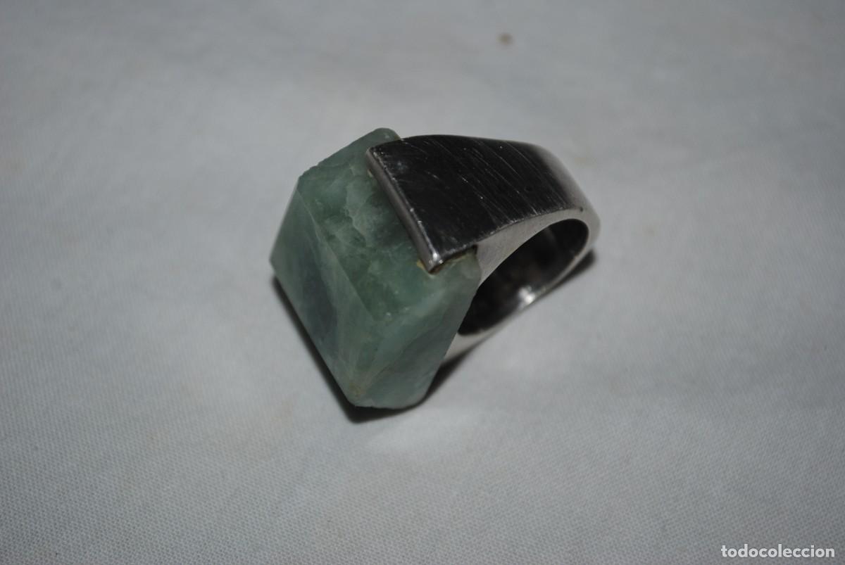 Joyeria: ANILLO DE PLATA CON PIEDRA NATURAL VERDE - Foto 2