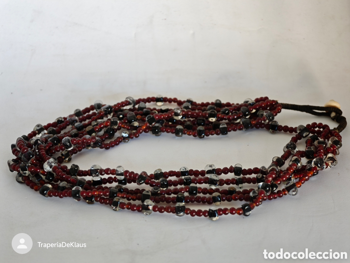 Joyeria: Collar de cuentas de cristal vintage / ehtnic - car39