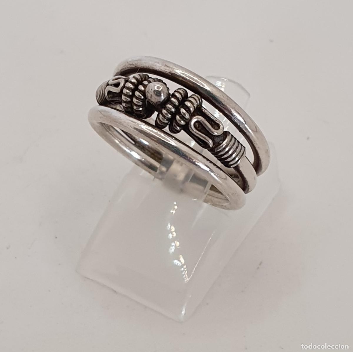 Joyeria: Original sortija vintage de estilo &eacute;tnico en plata de ley 925, hecho en Bali.