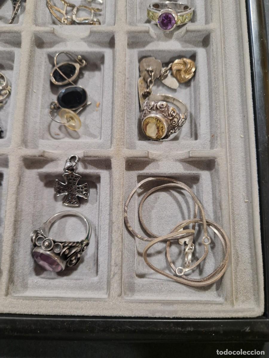 Joyeria: Lote de m&aacute;s de 40 objetos de plata y plata dorada. - Foto 4