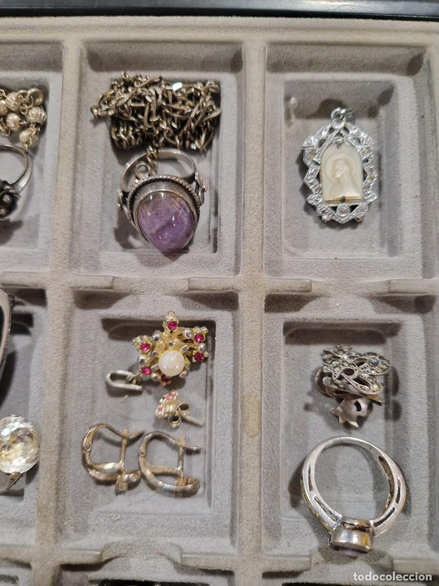 Joyeria: Lote de m&aacute;s de 40 objetos de plata y plata dorada. - Foto 5
