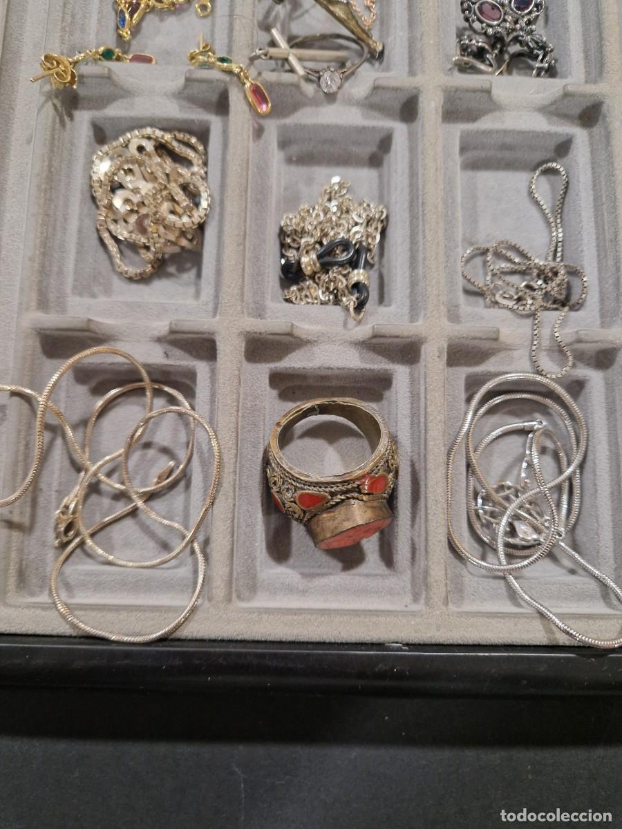 Joyeria: Lote de m&aacute;s de 40 objetos de plata y plata dorada. - Foto 8