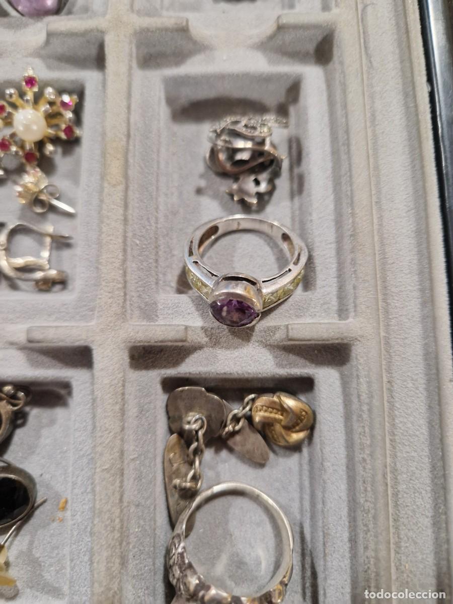 Joyeria: Lote de m&aacute;s de 40 objetos de plata y plata dorada. - Foto 13