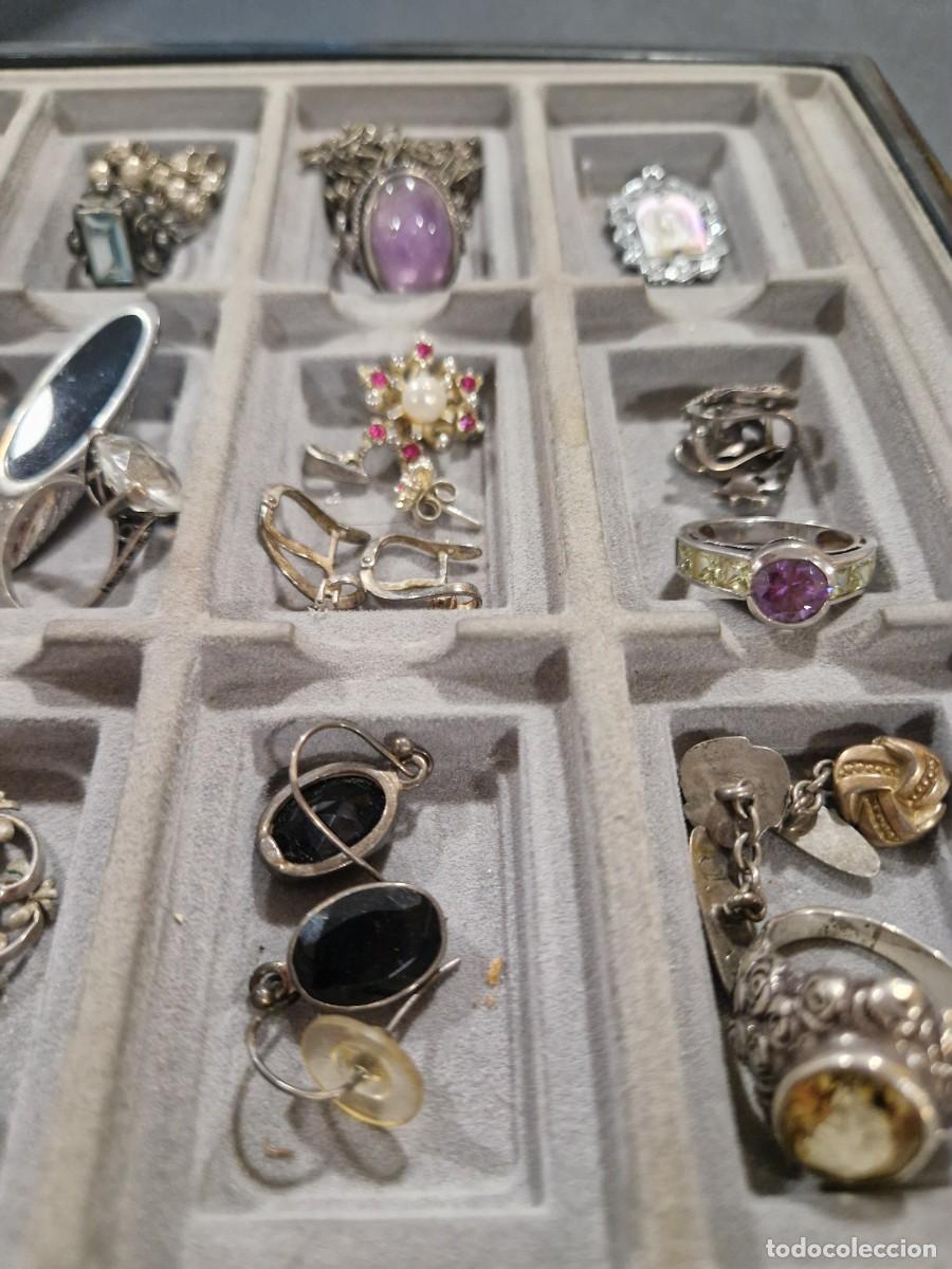 Joyeria: Lote de m&aacute;s de 40 objetos de plata y plata dorada. - Foto 17
