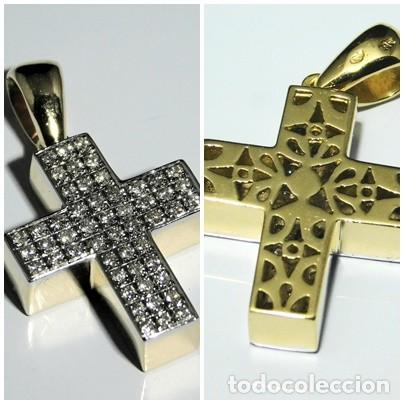 Joyeria: ESPECTACULAR CRUZ DE ORO 18K Y 51 DIAMANTE