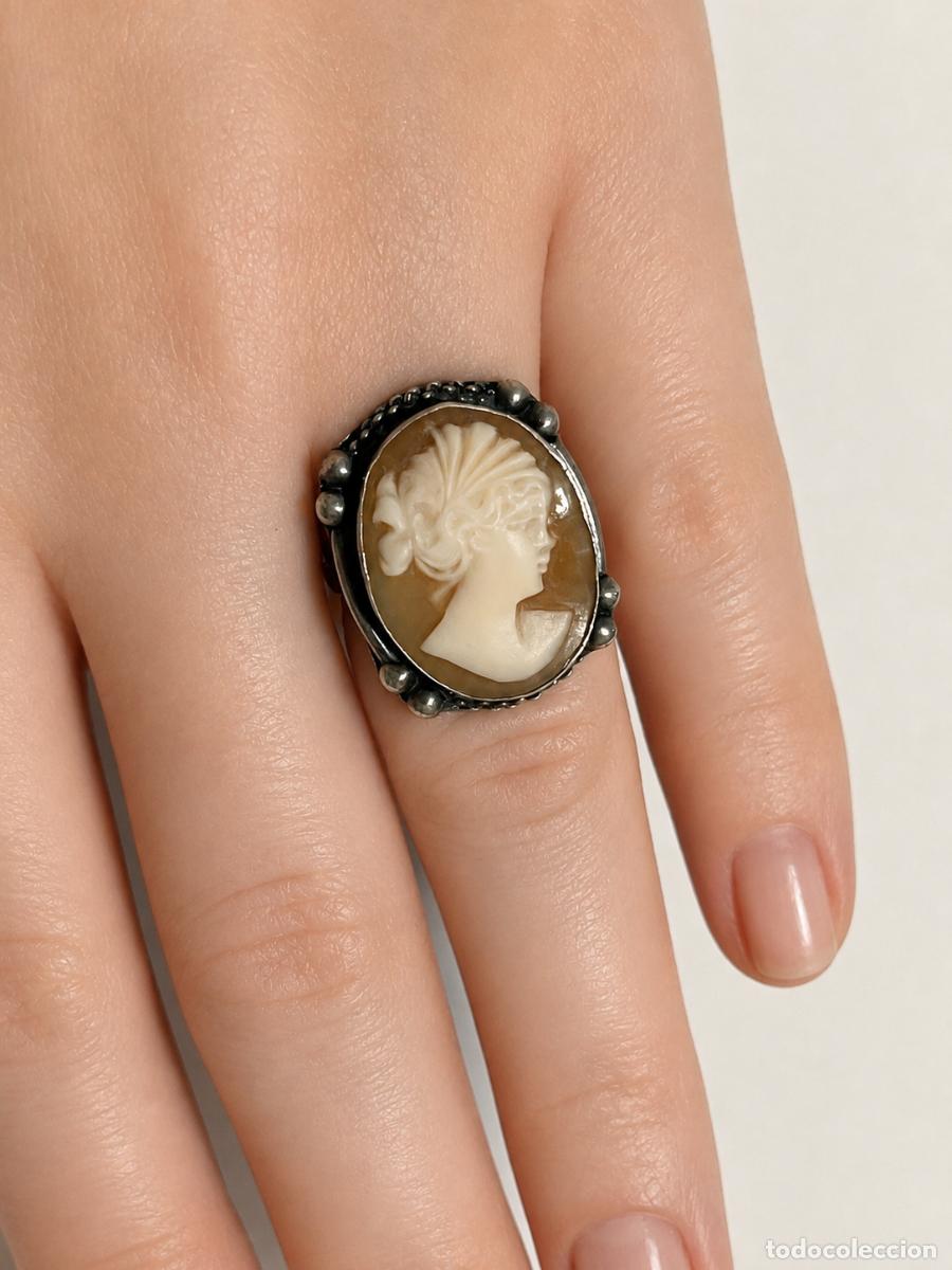Joyeria: CI 1930 Anillo camafeo montado en plata