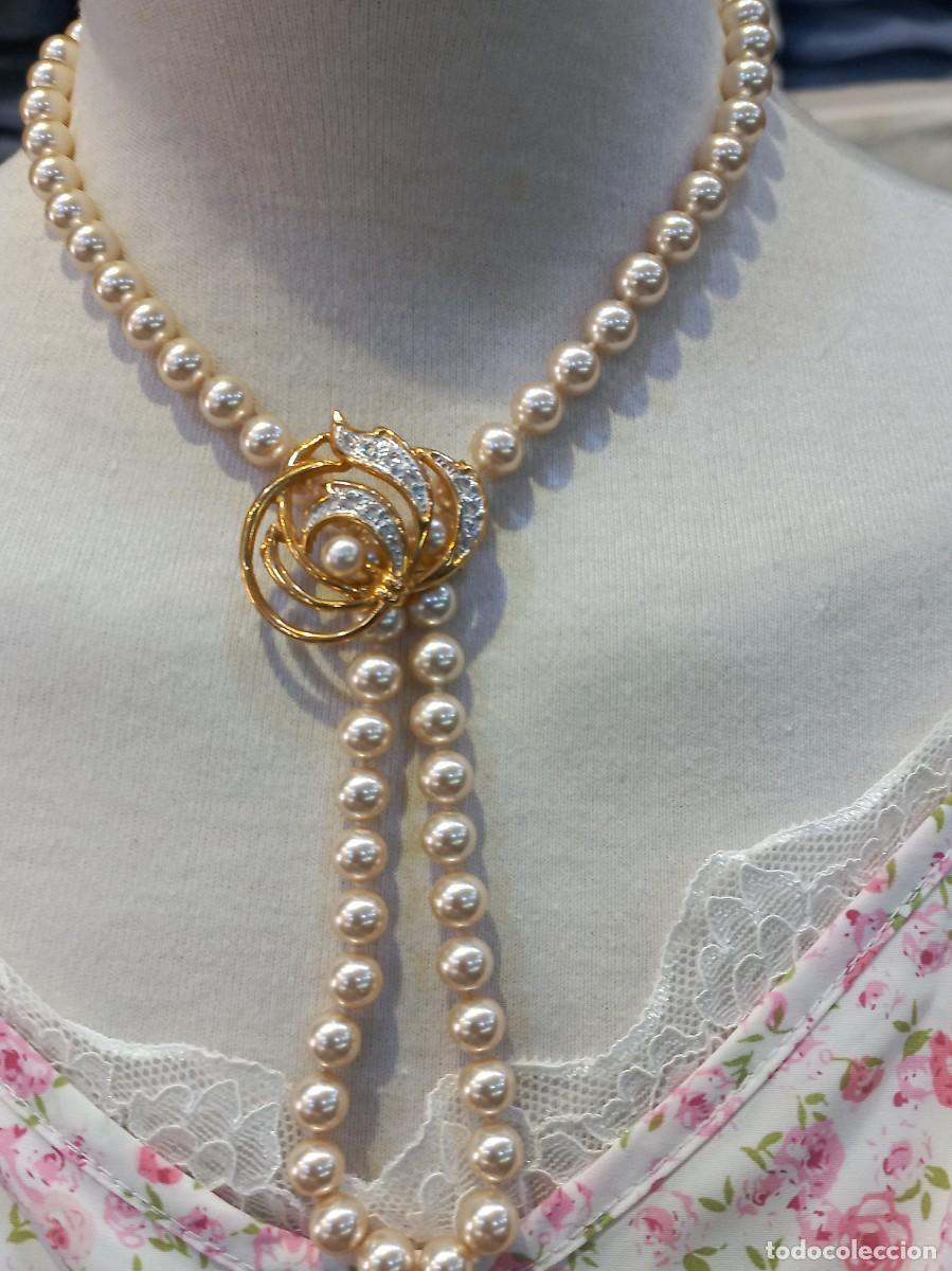 Joyeria: COLLAR PERLAS (30cm) CENTRO/BROCHE (opcional) Y PENDIENTES - Foto 3