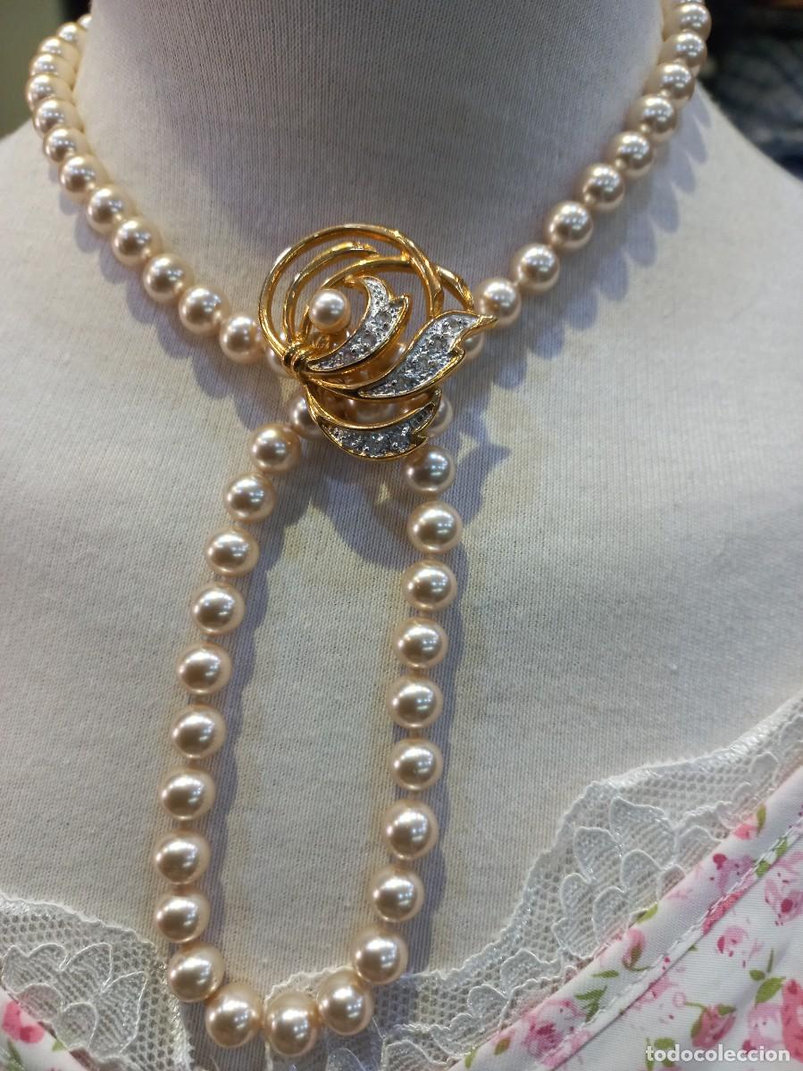 Joyeria: COLLAR PERLAS (30cm) CENTRO/BROCHE (opcional) Y PENDIENTES - Foto 4