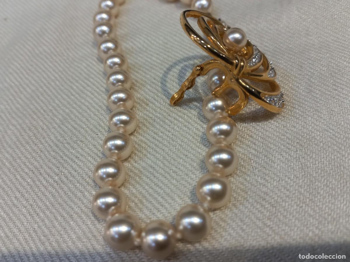 Joyeria: COLLAR PERLAS (30cm) CENTRO/BROCHE (opcional) Y PENDIENTES - Foto 8