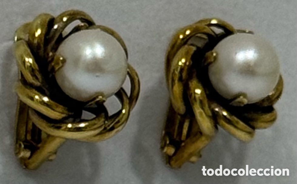 Joyeria: ANTIGUOS PENDIENTES ORO 18k Y PERLAS - Foto 6
