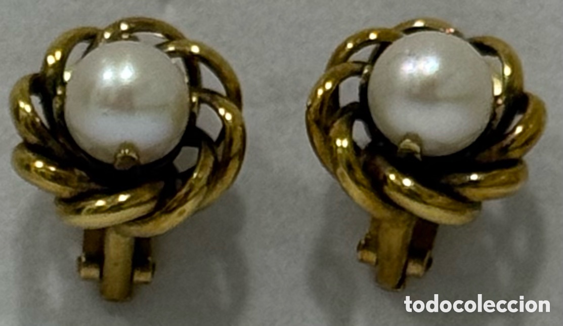 Joyeria: ANTIGUOS PENDIENTES ORO 18k Y PERLAS - Foto 8
