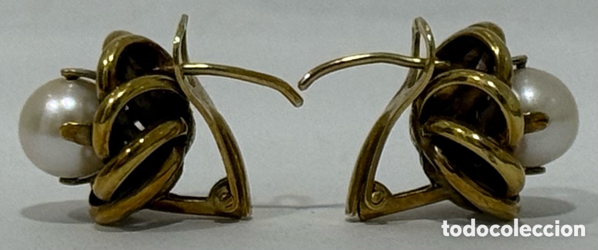 Joyeria: ANTIGUOS PENDIENTES ORO 18k Y PERLAS - Foto 15