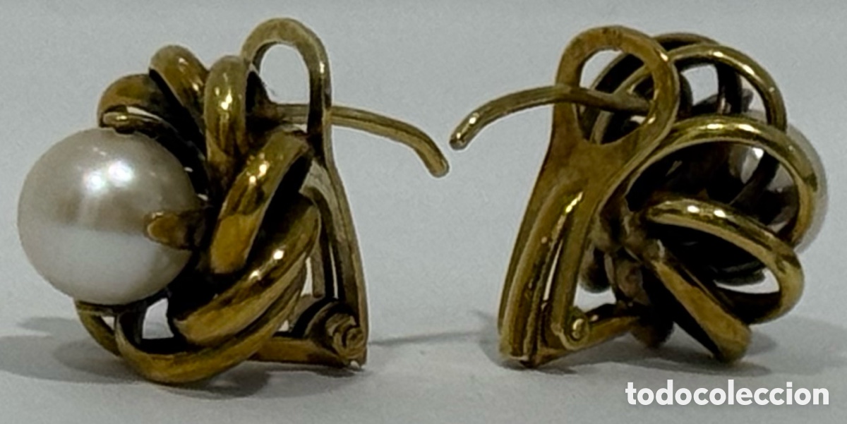 Joyeria: ANTIGUOS PENDIENTES ORO 18k Y PERLAS - Foto 17