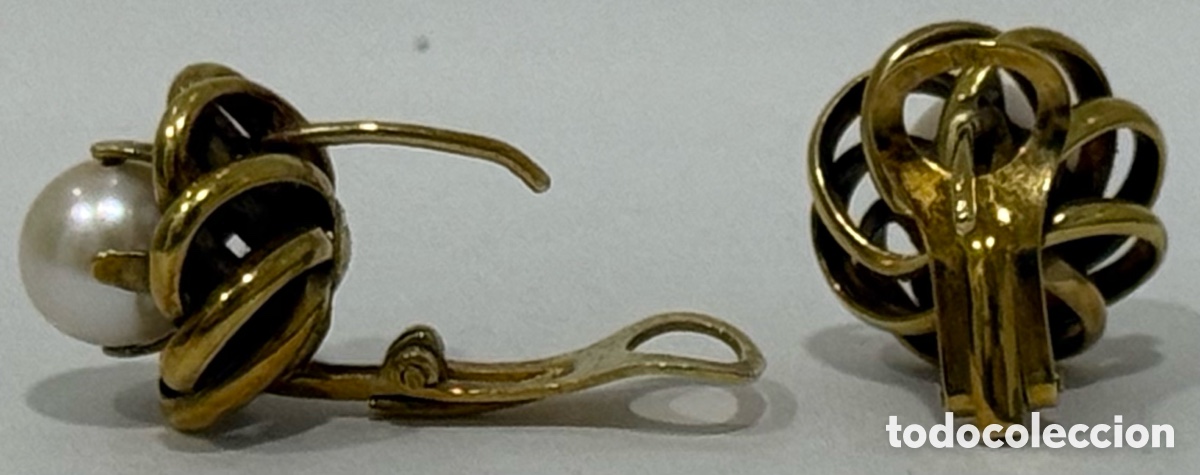 Joyeria: ANTIGUOS PENDIENTES ORO 18k Y PERLAS - Foto 21