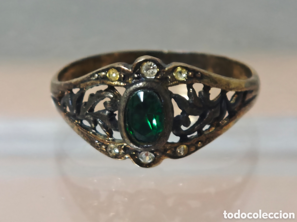 Joyeria: Anillo isabelino en plata de ley con ba&ntilde;o de oro - Foto 3