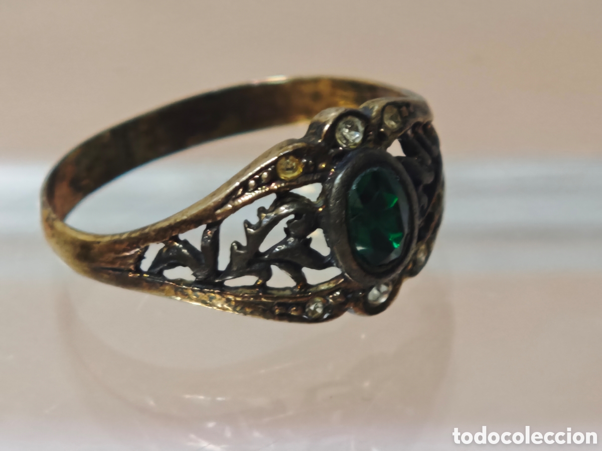 Joyeria: Anillo isabelino en plata de ley con ba&ntilde;o de oro - Foto 5