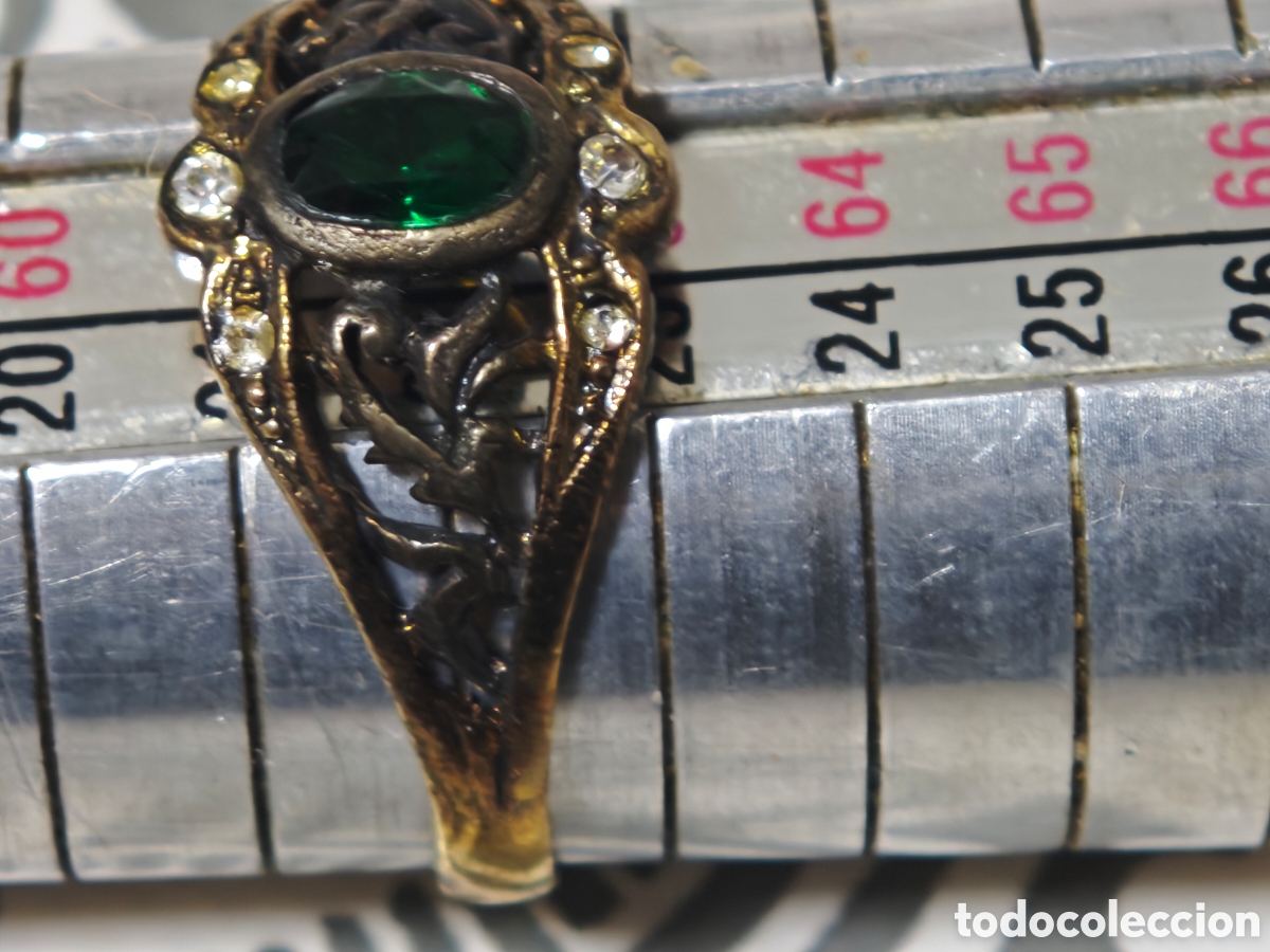 Joyeria: Anillo isabelino en plata de ley con ba&ntilde;o de oro - Foto 6