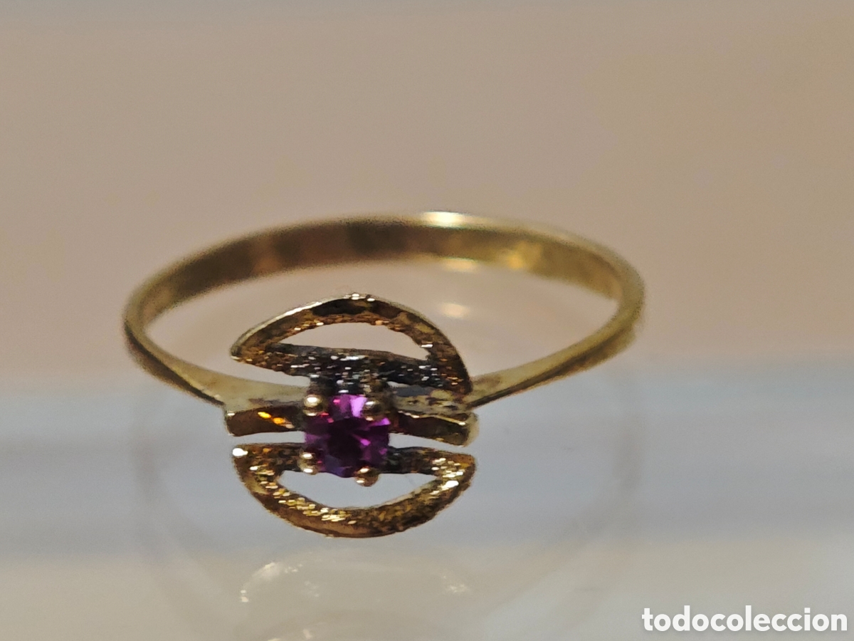 Joyeria: Anillo plata de ley ba&ntilde;o de oro 18 k - Foto 2