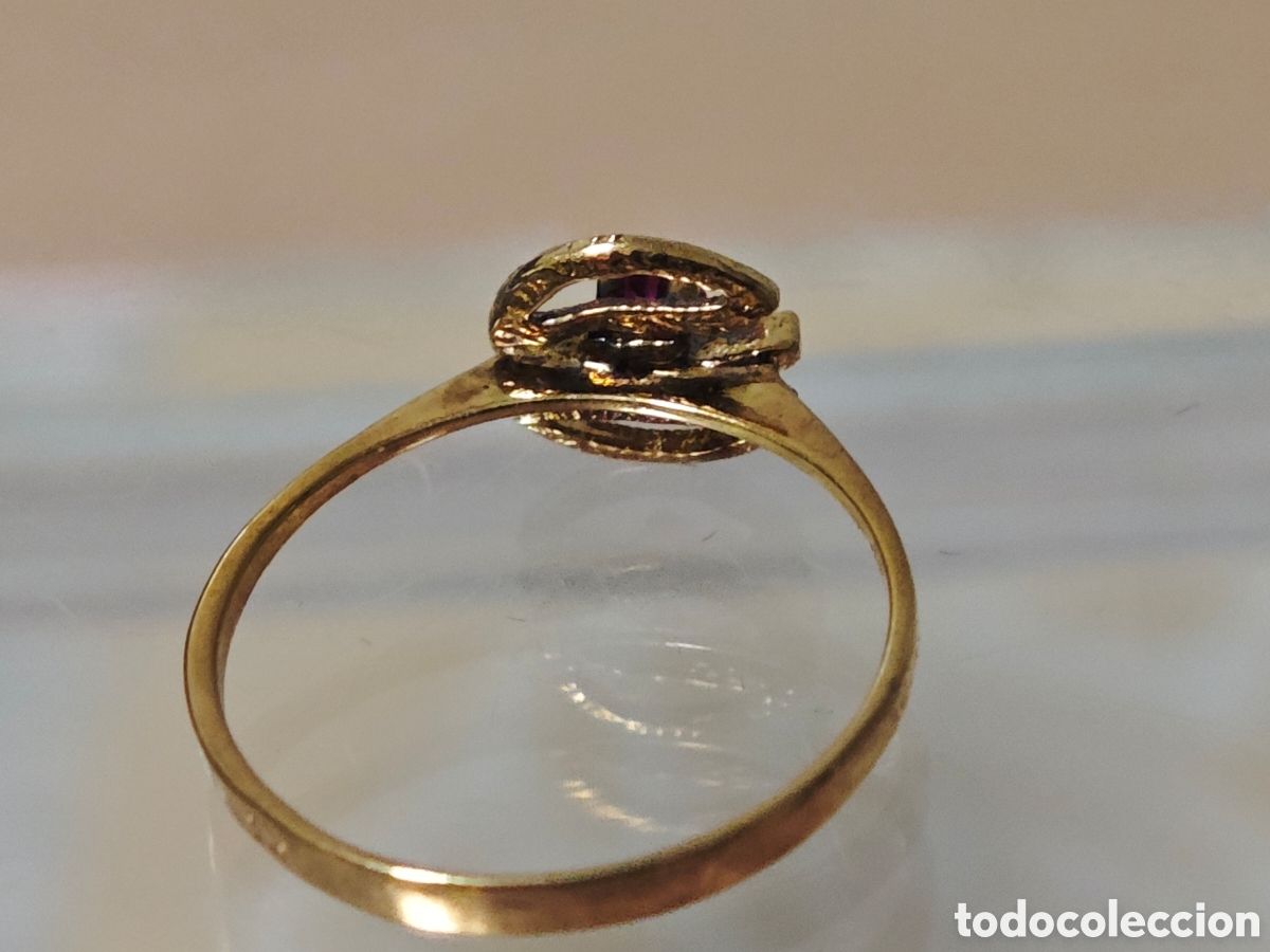 Joyeria: Anillo plata de ley ba&ntilde;o de oro 18 k - Foto 3