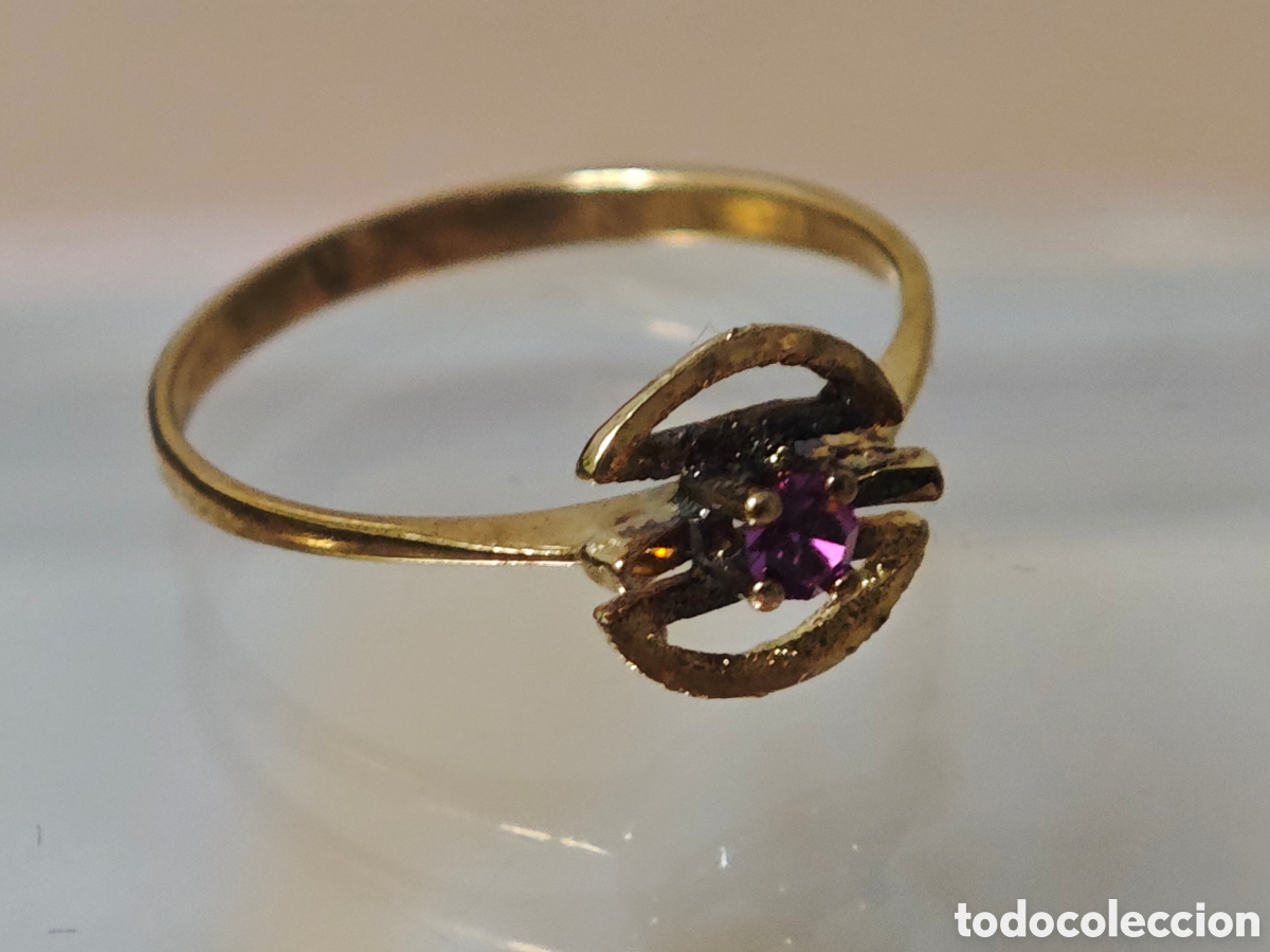 Joyeria: Anillo plata de ley ba&ntilde;o de oro 18 k - Foto 5