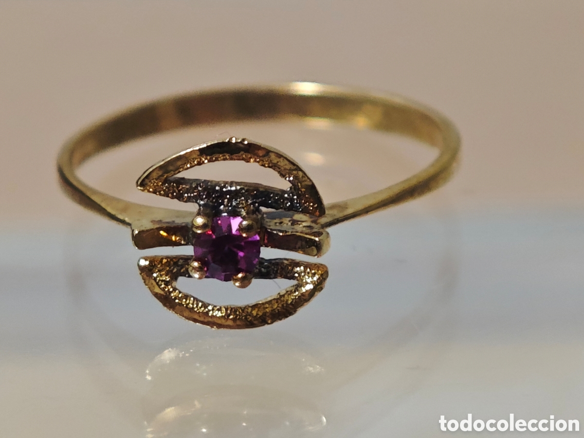 Joyeria: Anillo plata de ley ba&ntilde;o de oro 18 k - Foto 7