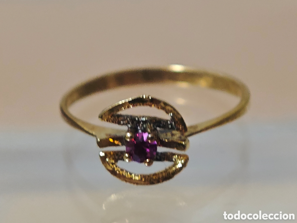 Joyeria: Anillo plata de ley ba&ntilde;o de oro 18 k