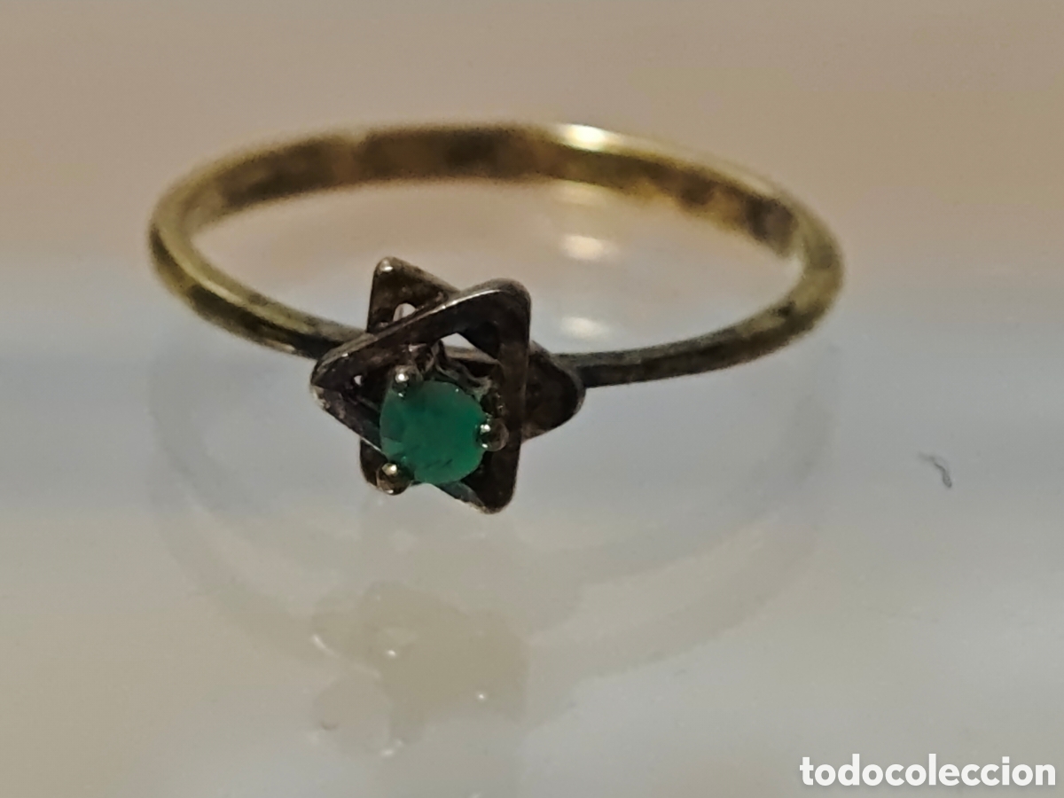 Joyeria: Anillo vintare en plata de ley con ba&ntilde;o de oro 18 k