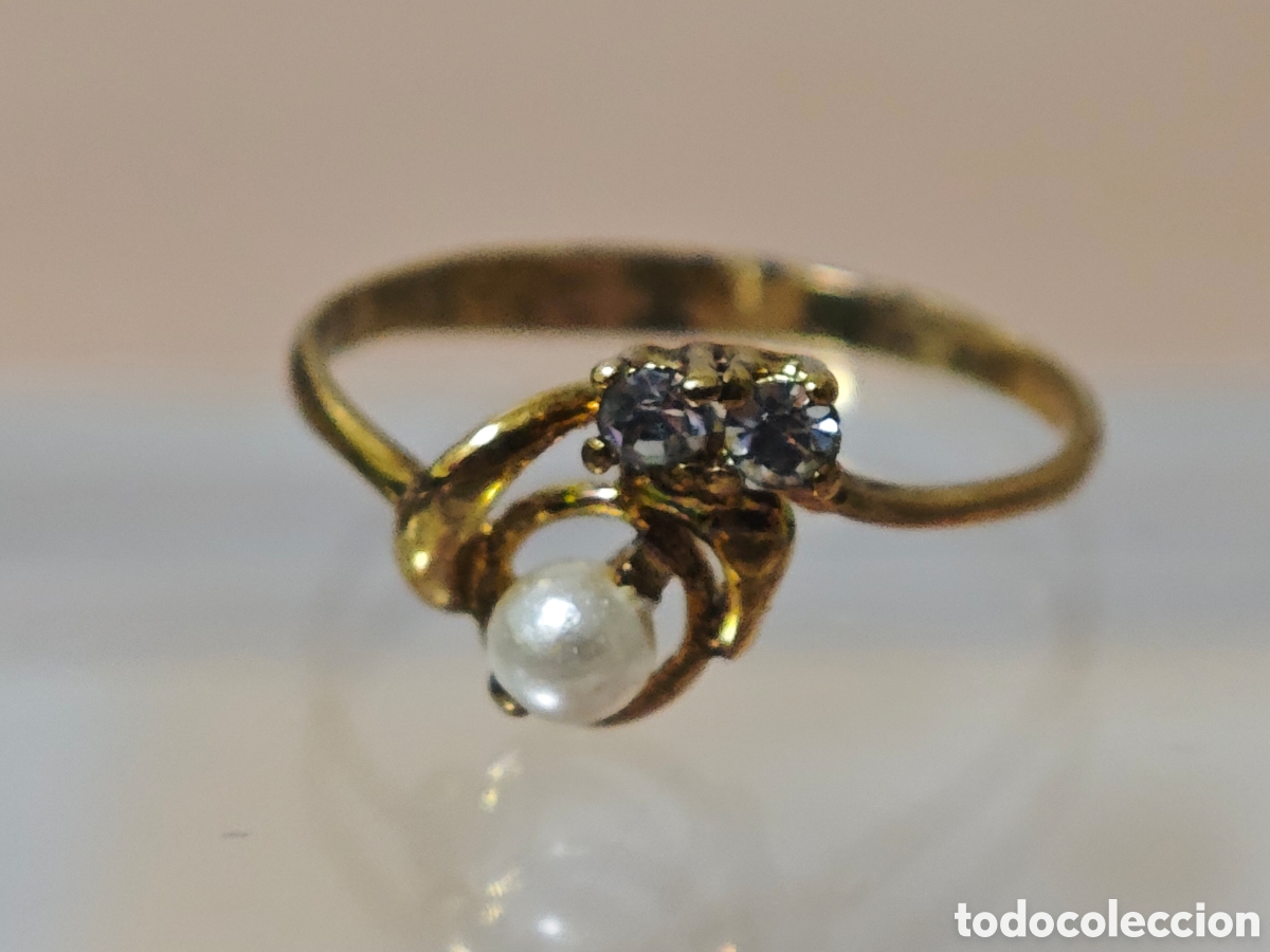 Joyeria: A anillo plata de ley con ba&ntilde;o de oro vintage ring - Foto 2