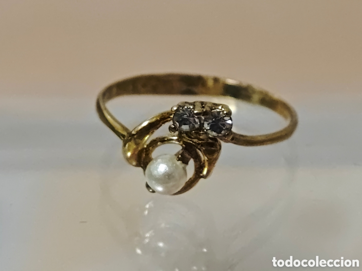 Joyeria: A anillo plata de ley con ba&ntilde;o de oro vintage ring - Foto 6