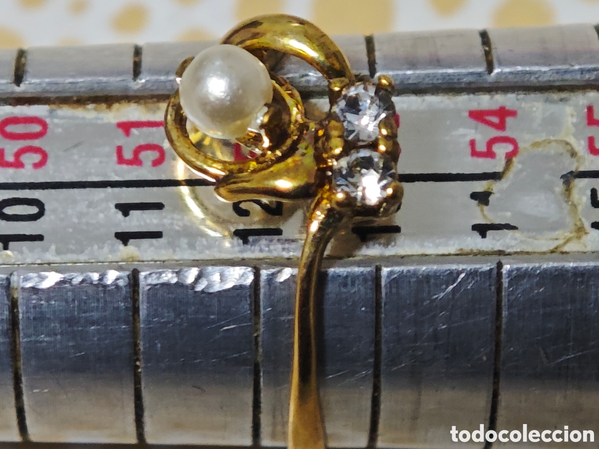 Joyeria: A anillo plata de ley con ba&ntilde;o de oro vintage ring - Foto 7