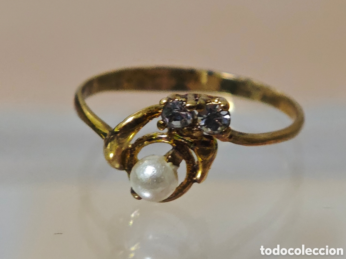 Joyeria: A anillo plata de ley con ba&ntilde;o de oro vintage ring - Foto 8