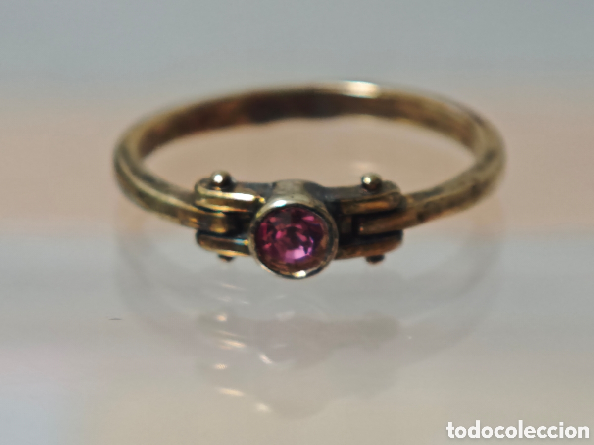 Joyeria: Anillo plata dorada 18 k - Foto 2