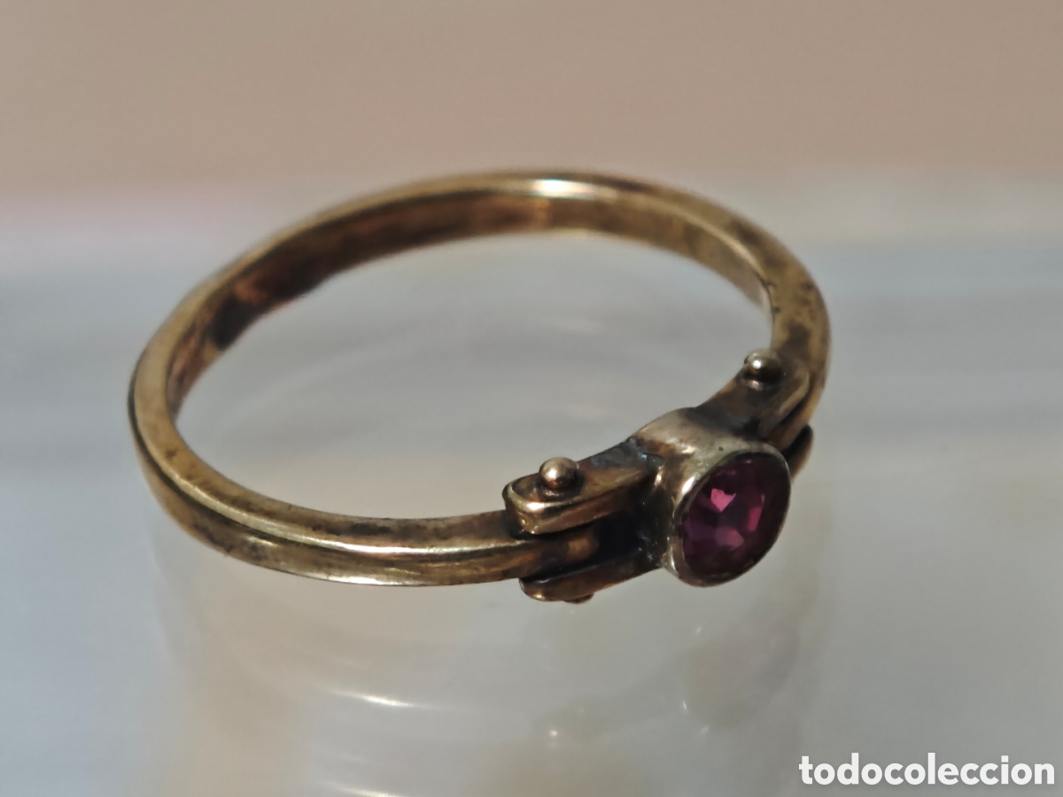 Joyeria: Anillo plata dorada 18 k - Foto 3