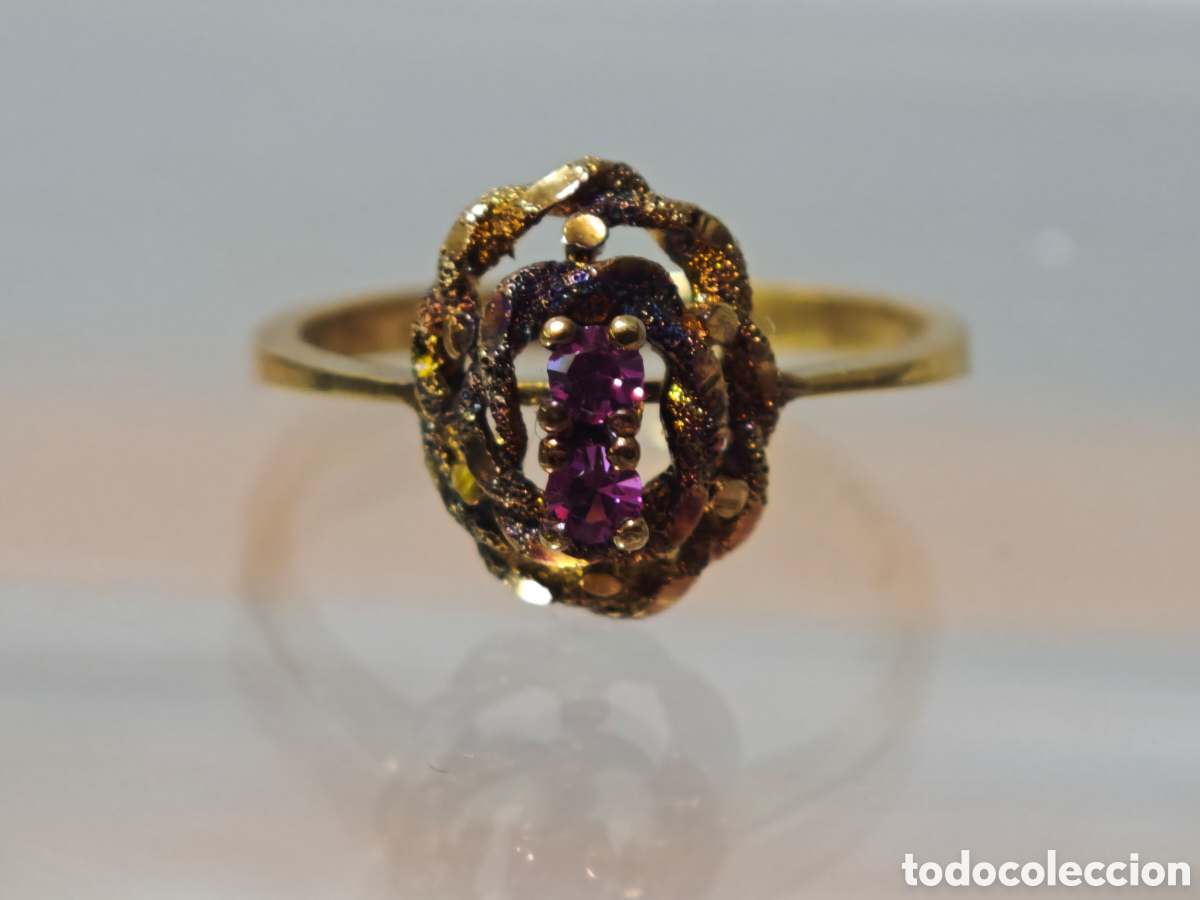 Joyeria: Anillo en plata dorada 18 quilates