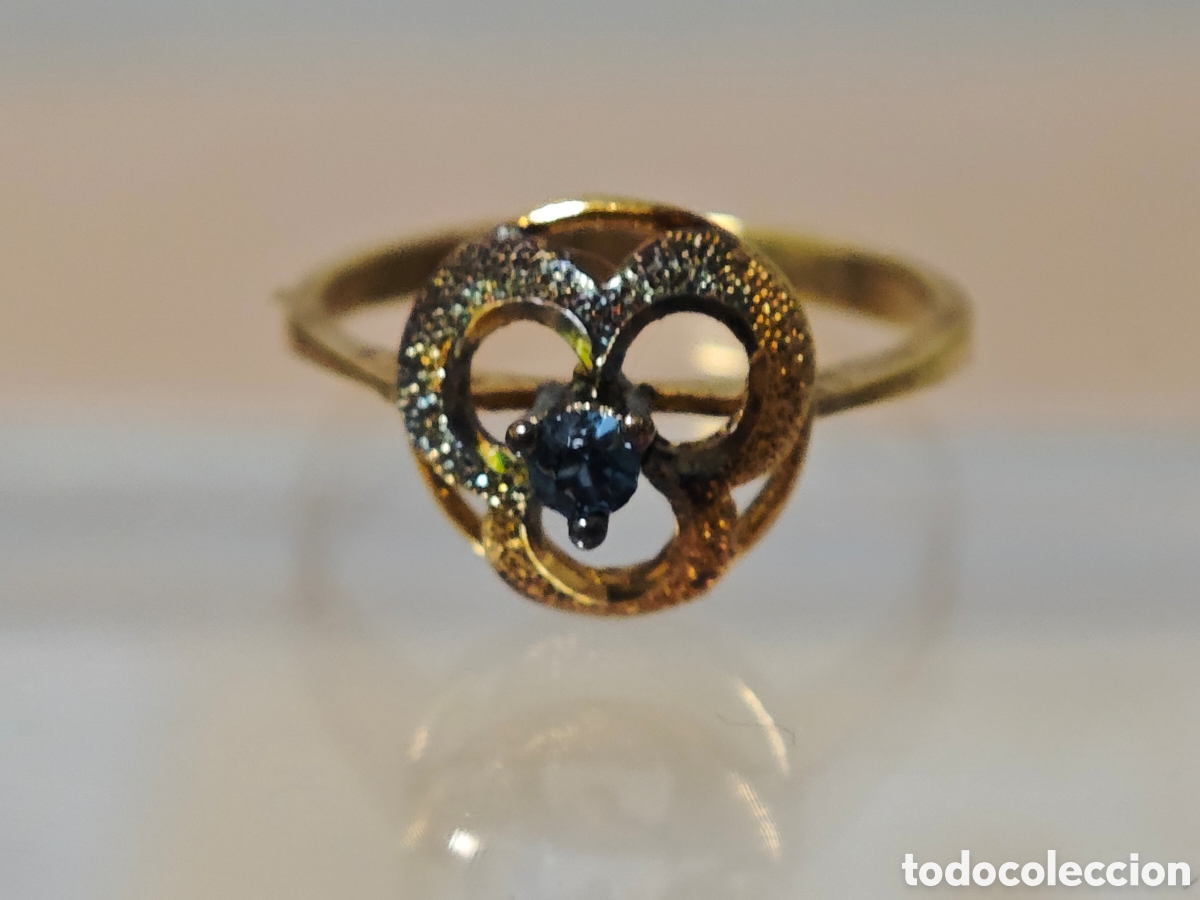 Joyeria: Anillo antiguo en plata dorada 18 quilates - Foto 2