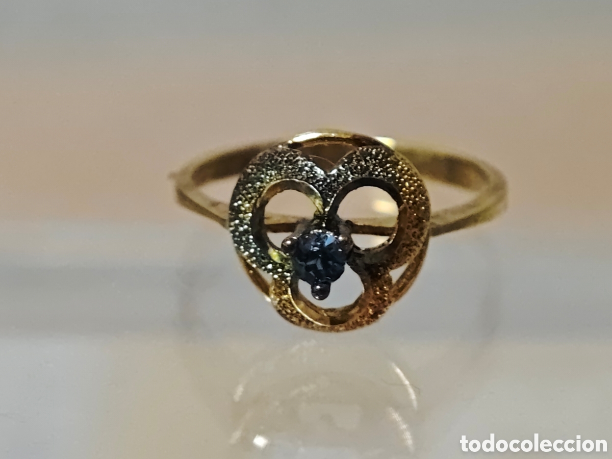 Joyeria: Anillo antiguo en plata dorada 18 quilates - Foto 4